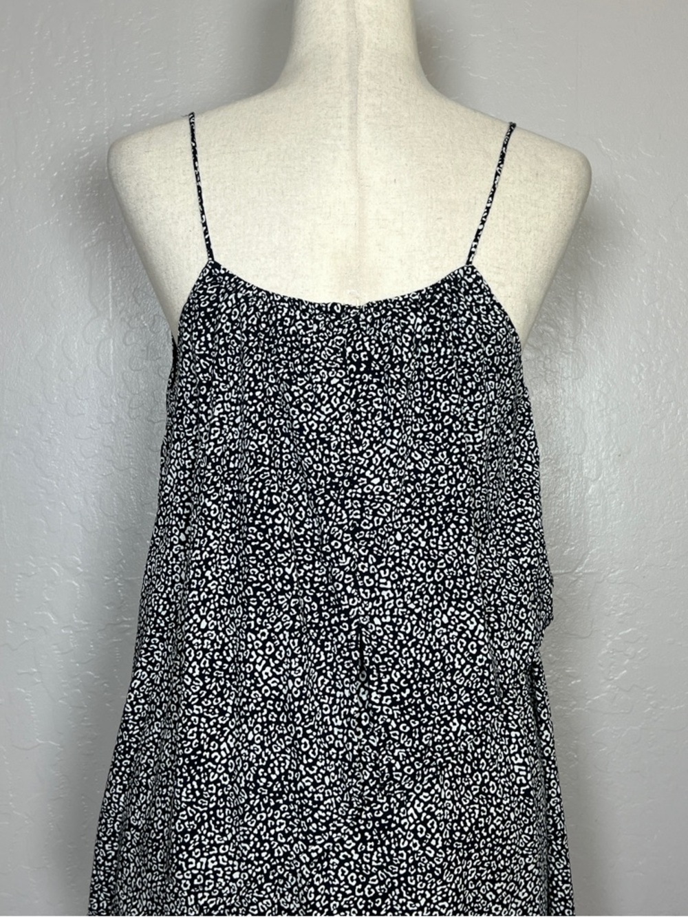 NOM Size L Black Animal‎ Print Beatrice Asymmetrical Nursing Maternity Dress - Picture 7 of 13